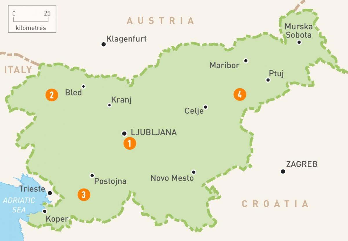 Kartes Slovēnijas reģionos