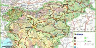 Kartes Slovēnijas ceļu