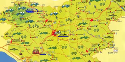 Karte Slovēnija ekskursijas
