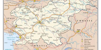 Karte Slovēnija lidostas