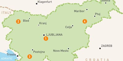 Kartes Slovēnijas reģionos
