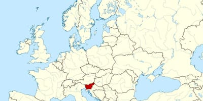 Slovēnija atrašanās vietu uz pasaules kartes